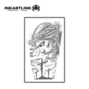Autocollant de tatouage INKARTLINK pour le corps, autocollant de tatouage en papier, croix de Jésus-Christ, imperméable, écologique, longue durée, 15 jours, en vrac - Product Image 3