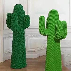 Grote Glasvezel Cactus Sculptuur Artistieke Creativiteit Standbeeld Display Voor Vloer