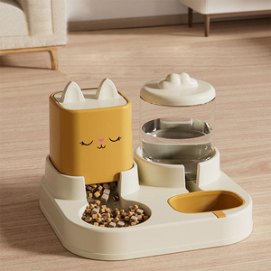 Distributeur de nourriture pour animaux domestiques, grande capacité, en plastique durable, portable, à gravité manuelle, carré, pour usage intérieur, pour chiens et chats - Product Image 2