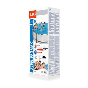 <span class=keywords><strong>Piscina</strong></span> <span class=keywords><strong>Redonda</strong></span> <span class=keywords><strong>Grande</strong></span> Bestway56488 con Marco Metálico para Familias, <span class=keywords><strong>Piscina</strong></span> Elevada y Reforzada para Adultos - Product Image 4