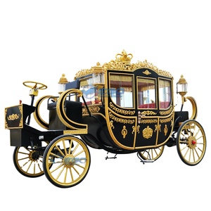 Carruaje Eléctrico Real, Carruaje de Cenicienta con Caballos para Bodas y Fiestas, Transporte Especial de Alta Calidad, Carruaje de Calabaza - Product Image 1