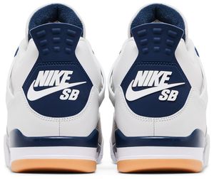 Nike Air <span class=keywords><strong>Jordan</strong></span> 4 Retro SP Navy Chaussures de <span class=keywords><strong>basket</strong></span>-ball unisexes en cuir véritable avec empeigne en maille et semelle extérieure en caoutchouc EVA - Product Image 3