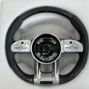Volante de Cuero Calefactable Personalizado para <span class=keywords><strong>Mercedes</strong></span> Benz AMG Clase G W460 W463 W465 <span class=keywords><strong>GLA</strong></span> C117 250 <span class=keywords><strong>200</strong></span> C118 CLK W209 GLE W167 GLS - Product Image 3