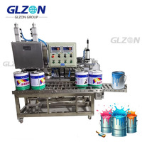 Machine de remplissage automatique de peinture liquide |   Ligne de remplissage de seaux de 5 gallons |   Système d'emballage pour le remplissage et le bouchage de seaux de colle chimique
