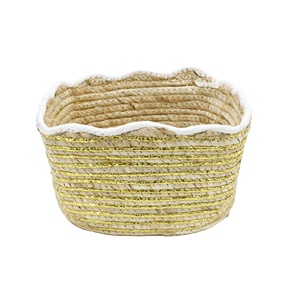 Paper Rope Hollowed-out Mixed High-quality Storage Basket, Hand-woven Waterproof Lining Storage <strong>Box</strong> - Product Image 1