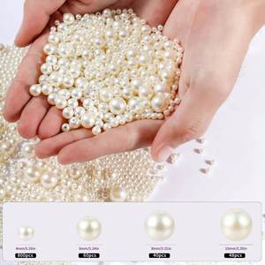 Kit de Cuentas DIY, Juego de Perlas Falsas Sueltas de Varios Tamaños, Cuentas ABS para Hacer Joyas, Pulseras, Collares, Suministros para Manualidades, Venta al por Mayor - Product Image 3