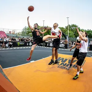 FIBA ubin bola basket 3x3, ubin permukaan lantai olahraga dalam ruangan dan luar ruangan setengah lapangan