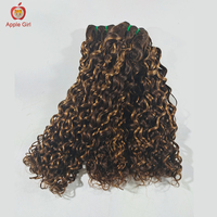 Mèches brésiliennes 100% naturelles, Double Pixie Curl, mèches de cheveux vierges bouclés, à reflets, 10 à 26 pouces, vente en gros