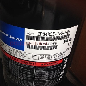 คอมเพรสเซอร์แบบสโครล Copeland รุ่น ZR32K3E-TF5-522 ZR34K3E-TF5-522 สามเฟส 220V สำหรับอุปกรณ์ทำความเย็น - Product Image 3