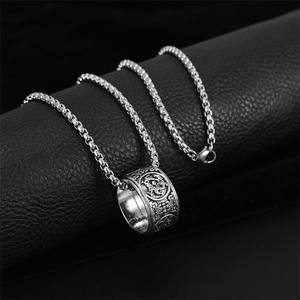 Collier hiphop avec pendentif en acier inoxydable, nouvelle collection de bijoux populaires - Product Image 4