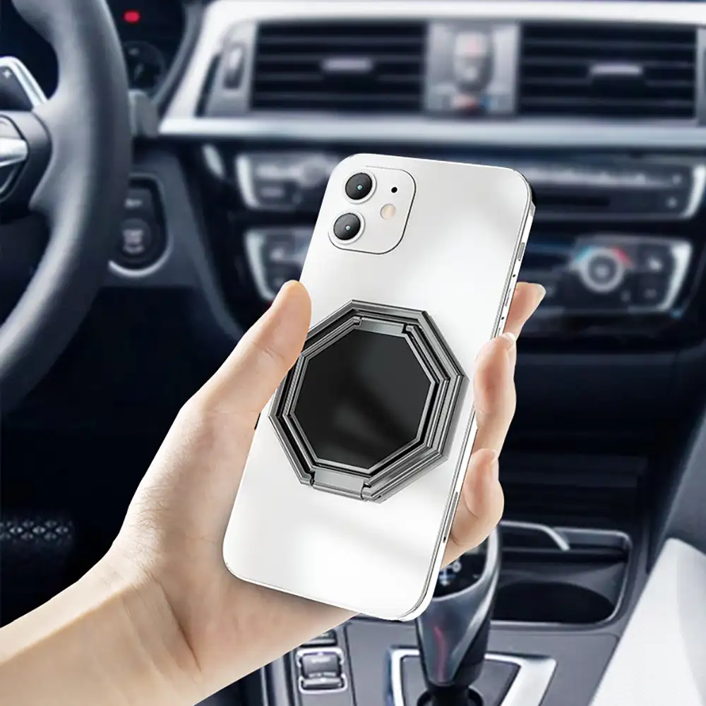 משלוח חינם 1 מדגם בסדר דק 360 תכליתי טבעת סוגר הרמת מתקפל מיני רכב מחזיק עבור טלפון נייד stand