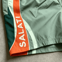 Ensemble short et veste coupe-vent personnalisé pour l'été, léger, en nylon, zippé, color block, imprimé lettres, style survêtement de course
