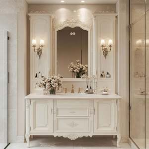 High-End Wall-Mounted Bathroom Vanity Cabinet Stone Countertop Soft-Close Drawers Modern <b>Light</b>-Luxury Style Water Hotel - Product Image 6