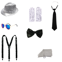 Costume de jazz des années 70 pour adultes, en polyester, pour cosplay, photographie, fêtes à thème des années 70, Halloween et bien d'autres occasions
