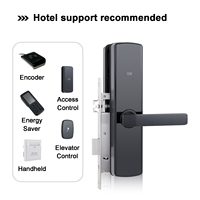 Serrures de porte intelligentes pour hôtels avec déverrouillage par carte-clé, mot de passe et carte mémoire pour portes coulissantes/en aluminium/en bois