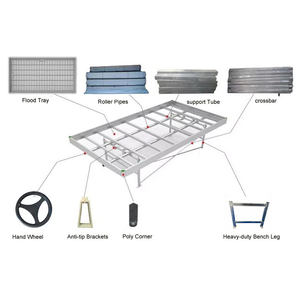 Banc de roulement hydroponique de qualité commerciale | Plateau détachable réglable, serre peu encombrante et résistante aux intempéries - Product Image 5