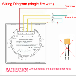 Interruptor inteligente Zigbee estándar UE/Reino Unido Interruptor de pared con función táctil compatible con ALxa Interruptor inteligente de pared sin línea neutral - Product Image 3