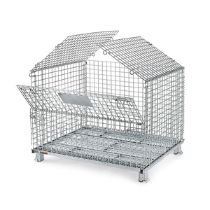 Gaiolas de Aço Carbono Acessíveis a Empilhadeiras, Galvanizadas e Empilháveis para Armazenamento Industrial em Armazéns - Product Image 3