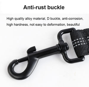 डबल एंडेड पालतू पट्टा विरोधी एंटांगमेंट खिंचाव इलास्टिक नायलॉन कुत्ता चलने वाली लीश - Product Image 3