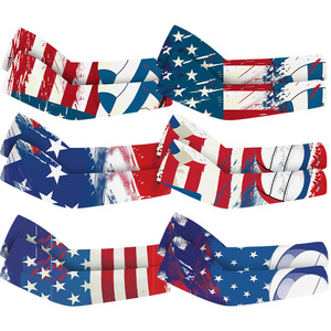 Childrens Breathable Sun Protection Arm Sleeves American Flag Print Ice Silk Outdoor Sports Sleeve For Kids Cycling - Product Image 4