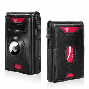 Cartera de Cuero y Metal Ultrafina Inteligente para Hombre 2024, con Bloqueo RFID, Banda Elástica para Pasaporte, Cierre de Clip - Product Image 5