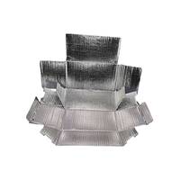 Boîte en carton étanche personnalisée en feuille d'aluminium dehors à l'intérieur de la boîte d'emballage d'aliments surgelés boîte d'expédition conteneur en carton isolé