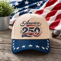 Casquette de baseball Dymf personnalisée à 5 panneaux en sergé de coton avec logo imprimé, visière incurvée, drapeau américain, style sportif urbain, patriotique, pour hommes