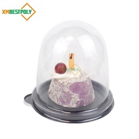 Vente en gros Récipient dôme jetable pour gâteau rond en plastique Mini boîte blister pour pâtisserie cupcake