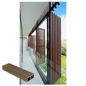 क्टडोर दीवार स्क्रीन छत ट्यूब 100x50 मिमी ढकी लकड़ी प्लास्टिक मिश्रित लकड़ी ट्यूब - Product Image 1