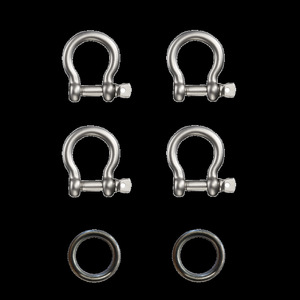 Manilles en acier inoxydable en forme d'arc avec goupille à vis, usage général métrique - Product Image 2