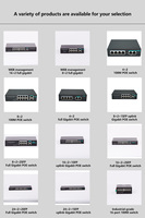 Conmutador de Red POE Huayu 4+2 100Mbps, Compatible con VLAN Simple, Plug-and-Play, Capacidad de 1.6Gbps para Redes de Oficina de Fibra Óptica