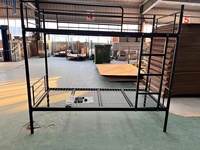 Lit superposé en acier personnalisé en gros, lit superposé en métal pour dortoir à domicile, lit superposé détachable pour adultes