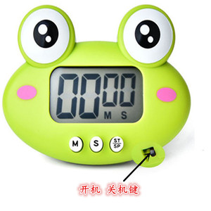 Haonan Office Supplies Store Frog Timer LCD Display 60 Min Countdown Student Study Time Manager Pink Green Color - Product Image 5