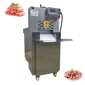Trancheuse à viande semi-automatique avec lame en acier inoxydable, épaisseur réglable, pour viande de mouton et de bœuf en rouleau - Product Image 1