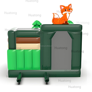 Thème animal Hupfburg Outdoor Party Jumpers <span class=keywords><strong>Jungle</strong></span> Trampoline Kids Fox Bouncing House Combo <span class=keywords><strong>Safari</strong></span> Bouncy House for Kids - Product Image 5