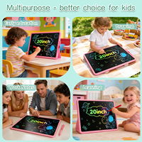 Tablette d'écriture portable de 20 pouces avec écran LCD, batterie rechargeable, étanche, écologique, en plastique ABS pour voiture