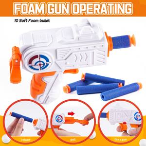 <span class=keywords><strong>Jouet</strong></span> de tir à la cible double pour garçon, sport en plein air et en intérieur, fléchettes en mousse EVA douces, jeu de tir, cylindre - Product Image 4