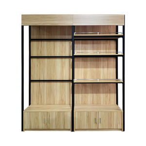 מתלה מסחרי כבד מתלה-מתכת ובניית עץ עם תאורה מובלת לשימוש בסופרמרקט - Product Image 2