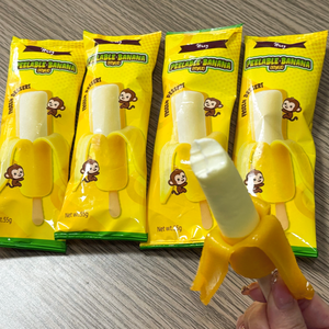 Crème glacée à la <span class=keywords><strong>banane</strong></span> en forme de fruit, saveur <span class=keywords><strong>banane</strong></span>, certifiée HALAL, fabriquée par Hicey, usine OEM, 3D pelable - Product Image 3