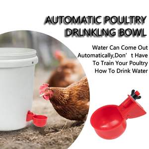 Kit de <span class=keywords><strong>bebedero</strong></span> de pollo automático Premium, 16 Uds., vasos de agua para aves de corral para gallinero, granja y rebaños de patio trasero, instalación rápida y duradera - Product Image 5