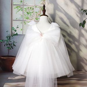 En Yeni Tasarım Çocuk Giysileri Yazlık Kolsuz Çiçek Aplikeli Tül Düğün Partisi Bebek Kız Elbiseleri - Product Image 6