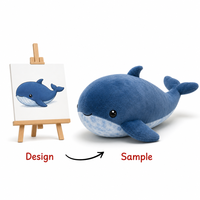 Fabricant de jouets en peluche personnalisés, poupée en peluche personnalisée, baleine, dessin animé, grand mammifère marin, jouet en peluche artisanal personnalisé