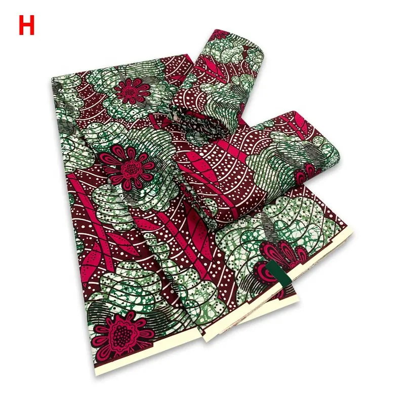 Tessuto di cotone africano di cera reale di alta qualità tessuto di materiale per vestiti a cera singola
