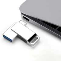USB 3,0 Mini USB Memory Stick 8GB 16GB 32GB 128GB Metal USB Drive Dual Type-C Interfaces para Android Nuevo 64GB PendiDrive Style