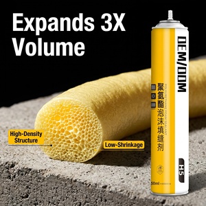 Mousse d'étanchéité en polyuréthane haute expansion, ignifuge, en aérosol, pour le remplissage des joints des portes et des fenêtres, travaux de construction - Product Image 2