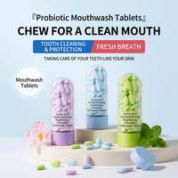 Comprimés de dentifrice à croquer aux acides aminés, comprimés solides portables pour le nettoyage buccal en voyage, en déplacement professionnel ou à usage quotidien, comprimés de bain de bouche