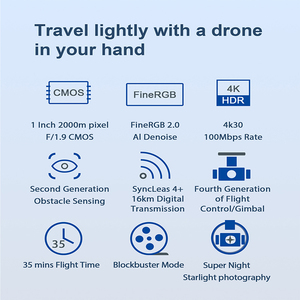 <span class=keywords><strong>HUBSAN</strong></span> <span class=keywords><strong>ZINO</strong></span> MINI PRO R RAFFINÉ Version <span class=keywords><strong>Combo</strong></span> Drone 4K 30FPS 1/1.3 pouces CMOS 40mins GPS Brushless RC Quadcopter - Product Image 3