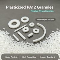 Granulés plastifiés PA12 super flexibles, pastilles de polyamide 12 souples, matière première en nylon robuste pour composants moulés industriels