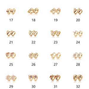 IPMIN Orecchini da Donna con Zirconia Placcati in Oro 22 Carati <span class=keywords><strong>Moda</strong></span> 2020 Earrubfs - Product Image 1