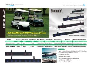 Haut-parleur <span class=keywords><strong>de</strong></span> <span class=keywords><strong>voiture</strong></span> extérieur <span class=keywords><strong>de</strong></span> haute qualité DIBEISI, lumières RVB, <span class=keywords><strong>barre</strong></span> <span class=keywords><strong>de</strong></span> <span class=keywords><strong>son</strong></span> <span class=keywords><strong>pour</strong></span> voiturette <span class=keywords><strong>de</strong></span> golf, usage maritime, ATV/UTV - Product Image 6